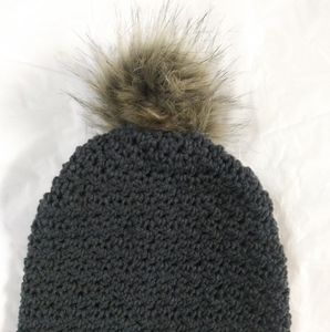 Charcoal grey slouchy hat